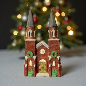 Dept 56 Brick Abbey Dickens Village Lighted Christmas Building - 1987